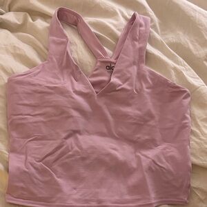 ALO Yoga Lavender V-Neck Top